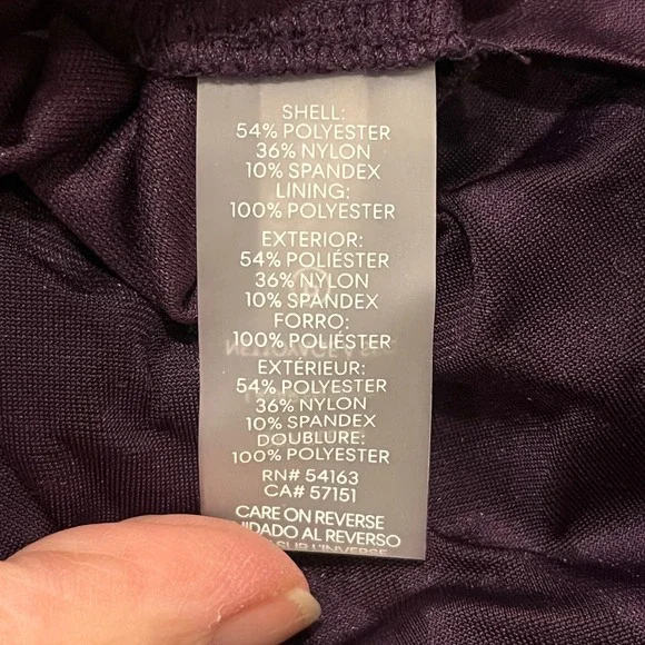 Calvin Klein Purple Velvet Floral Wrap Hi-Low Dress 10 Party Cocktail Career - Picture 8 of 15